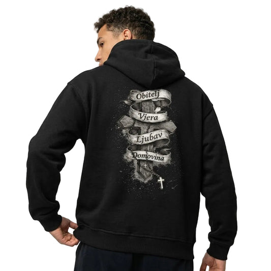 „OBITELJ LJUBAV DOMOVINA“ Oversized Hoodie MarketPrint
