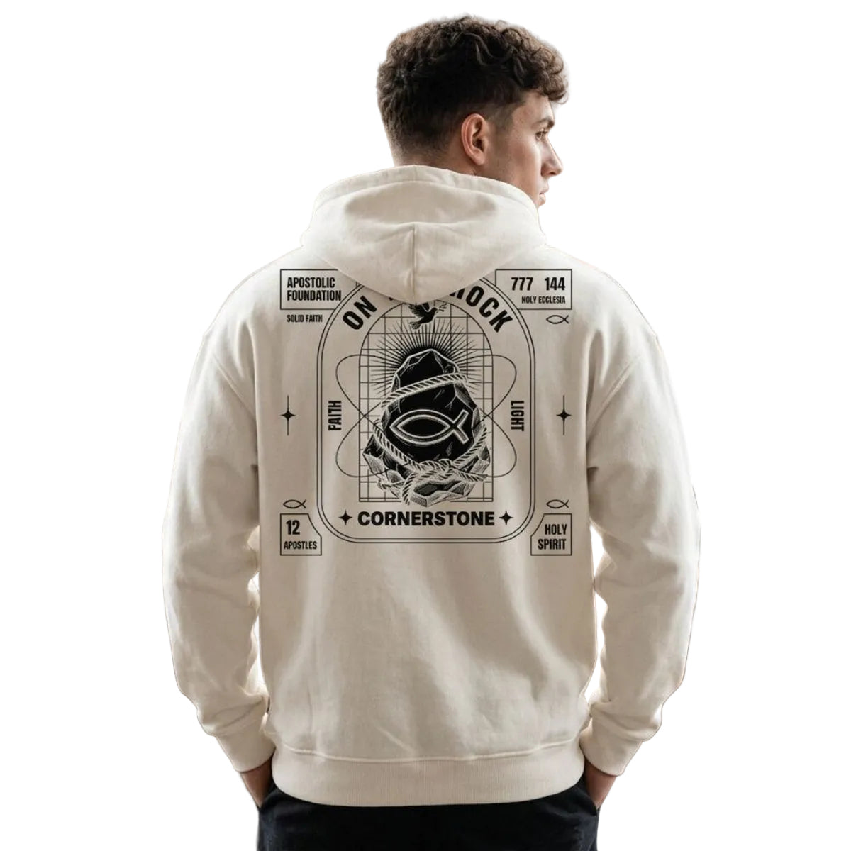 „ON THIS ROCK“ Oversized Hoodie MarketPrint