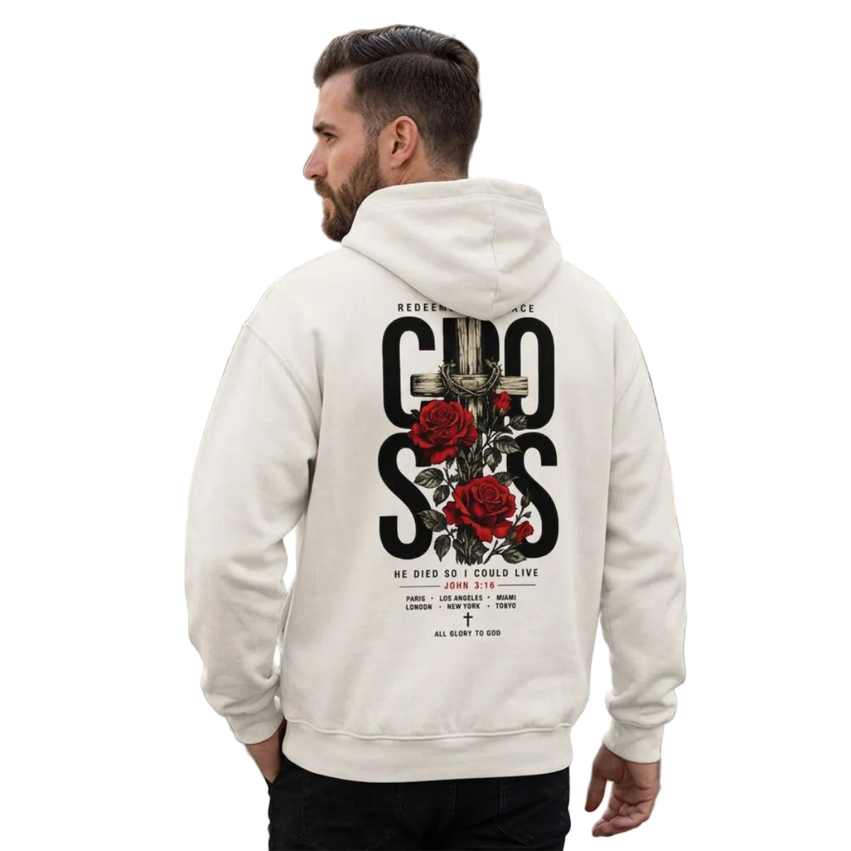 „CROSS“ VACANCY Oversized Hoodie MarketPrint