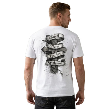 „OBITELJ VJERA LJUBAV DOMOVINA“ Oversized T-Shirt MarketPrint