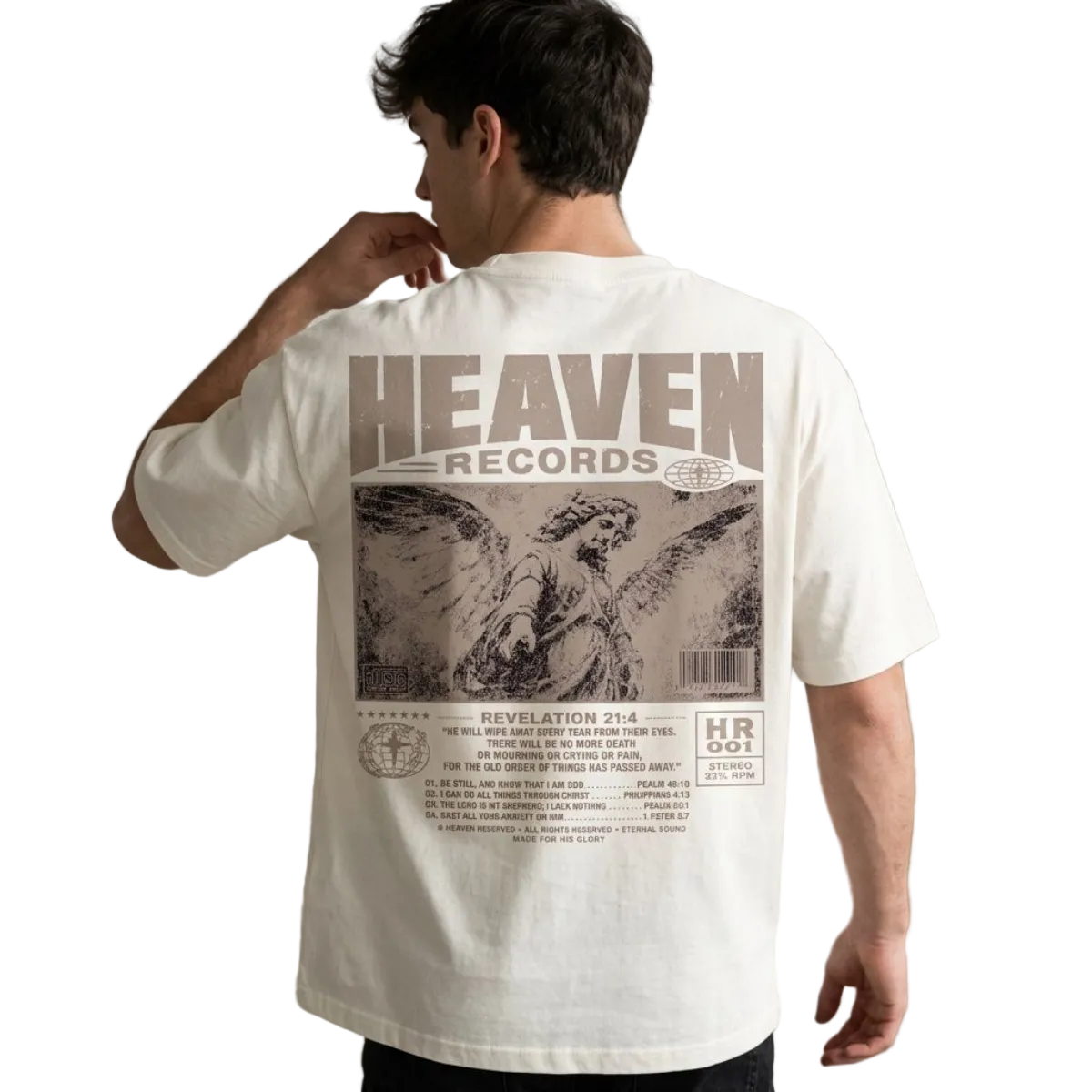 „HEAVEN RECORDS“ Oversized Shirt MarketPrint
