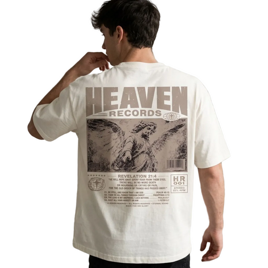 „HEAVEN RECORDS“ Oversized Shirt MarketPrint